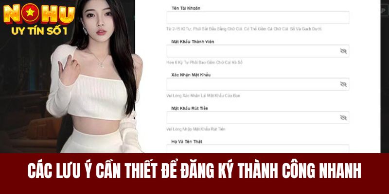 Các lưu ý cần thiết